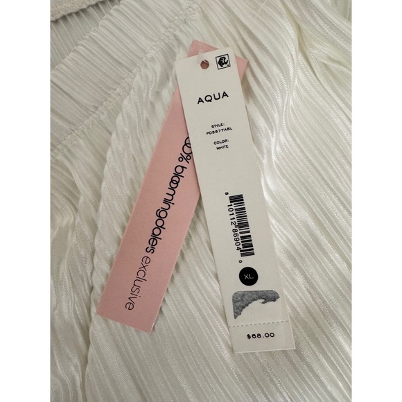 Aqua White‎ Pleated Wide Leg Palazzo Pants Womens XL Extra Large Flowy - Picture 11 of 12